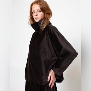 BLACK CRANE Sumi Ink Tube Top 100% Velveteen Cotton Women's Size XS NWT